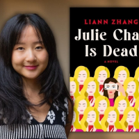 Picture of Liann Zhang with her book "Julie Chan Is Dead"