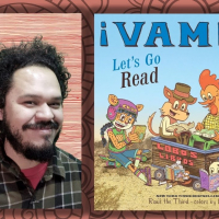 Picture of Raul the THird with his book cover