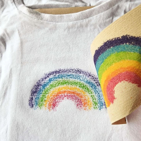 sandpaper transfer on t-shirt