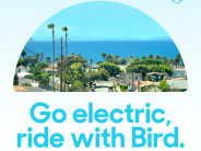 go electric ride with bird