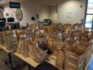 Bags ready for pick-up