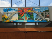 3-Part Mural Commemorating the Centennial Celebration of the Arch Bridge 