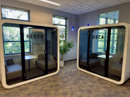 View of Heron and Orca pods which seat up to four people