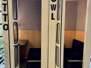 View of pods with doors open