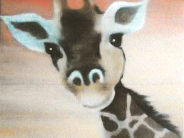 Baby Giraffe at Sunset