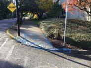 This is a sketch of an added curb ramp on Pimlico Drive and Club House Circle.