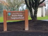 Wooden Skyline Ridge Sign by Skyline Ridge Park