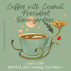 coffee with council president baumgardner promotional image