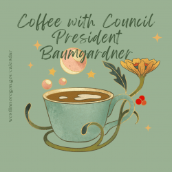 coffee with council president baumgardner promotional image