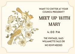 Meet up with Mary invitation
