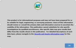 Screenshot of warning from HazVu website