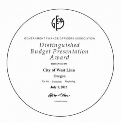 City Of West Linn Receives GFOA's Distinguished Budget Presentation ...