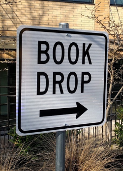 bookdrop sign