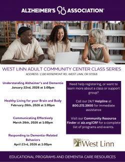 Memory Care Education Classes