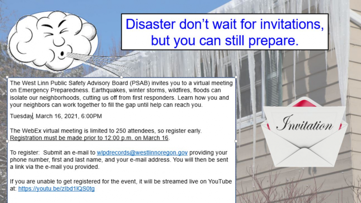 PSAB Disaster Preparedness Presentation - Tuesday, 03/16/2021