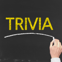 the word "trivia" on a chalkboard
