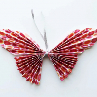 photo of a butterly made out of folded paper