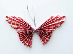 photo of a butterly made out of folded paper